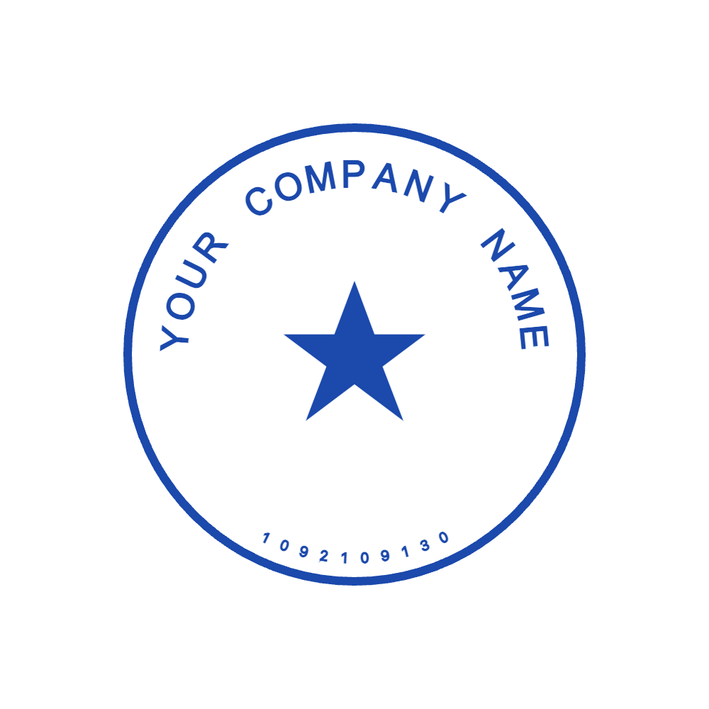 Round Business Logo Stamp by StampCreatorOnline — 001