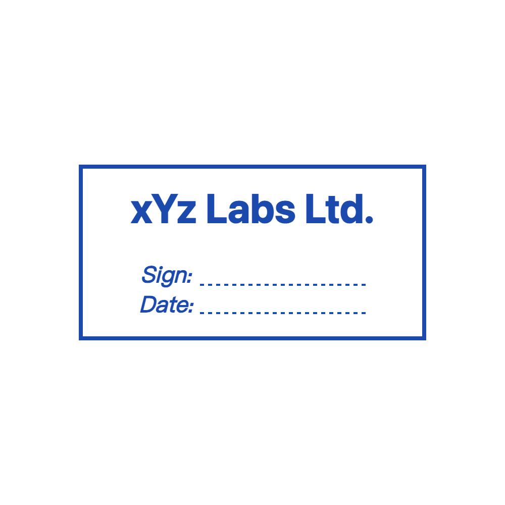 Rectangular Editable Signature Stamp by StampCreatorOnline — 003