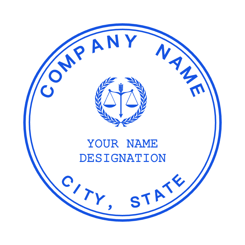Round Professional Stamp for Business Use by StampCreatorOnline — 006