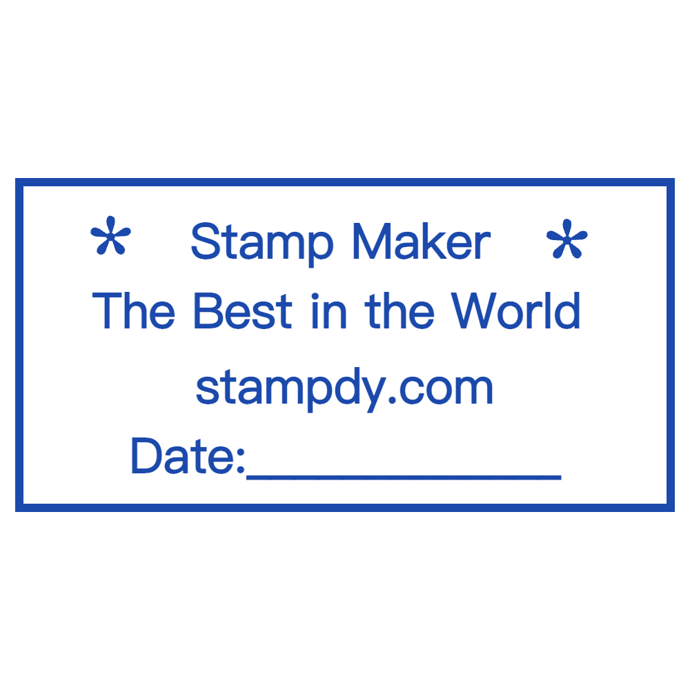 Rectangular Company Seal with Editable Logo by StampCreatorOnline — 018
