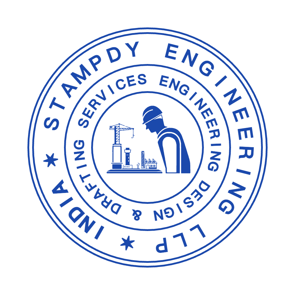 Round Engineer Stamp with Builder Logo and Four Borders by StampCreatorOnline — 046