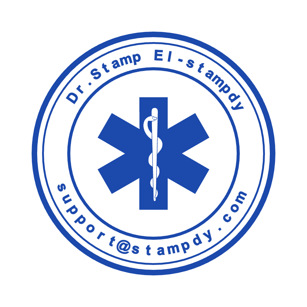 Round Medical Support Rubber Stamp by StampCreatorOnline — 054