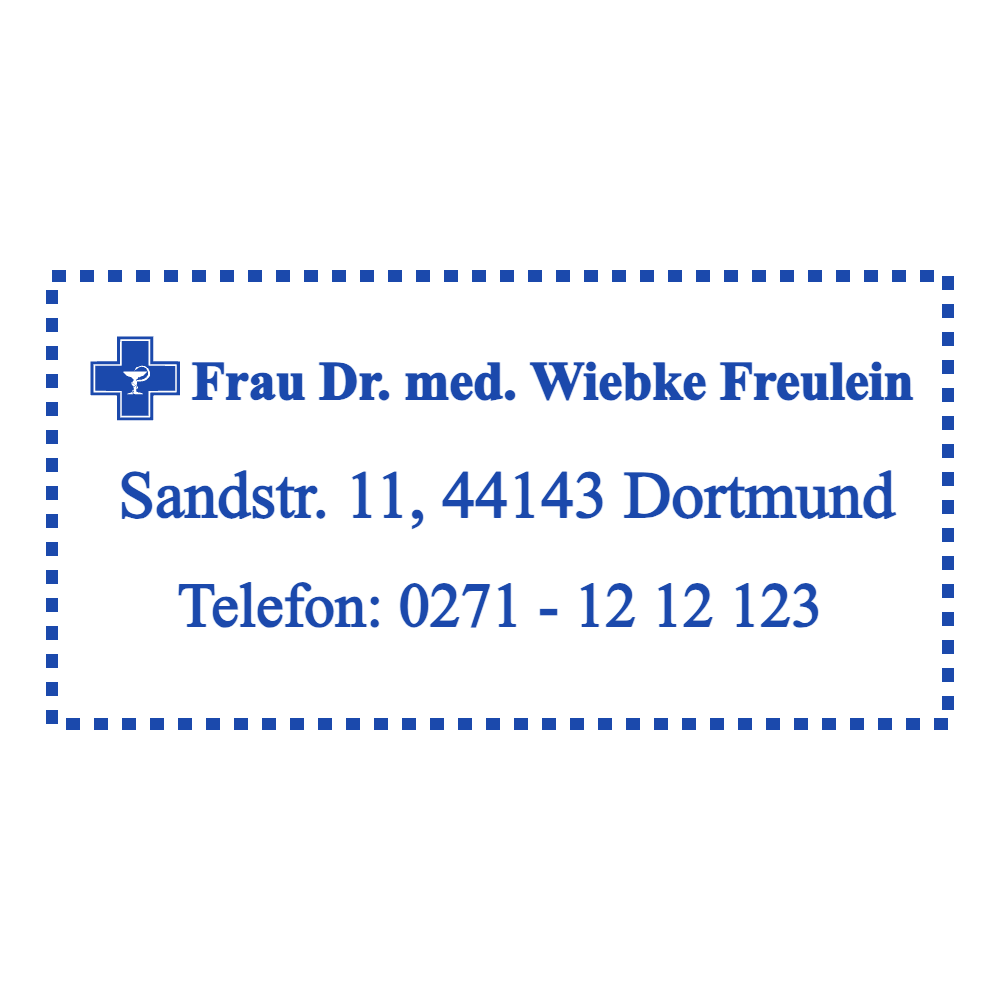 Rectangular Personal Information Business Stamp by StampCreatorOnline — 058