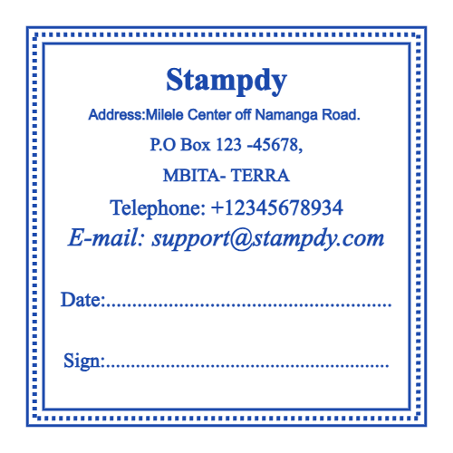 Square Stamp with Elegant Border by StampCreatorOnline — 062