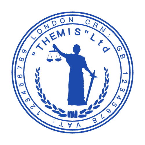 Round Personalized 42 mm Round Stamp Featuring a Lady Justice by StampCreatorOnline — 068