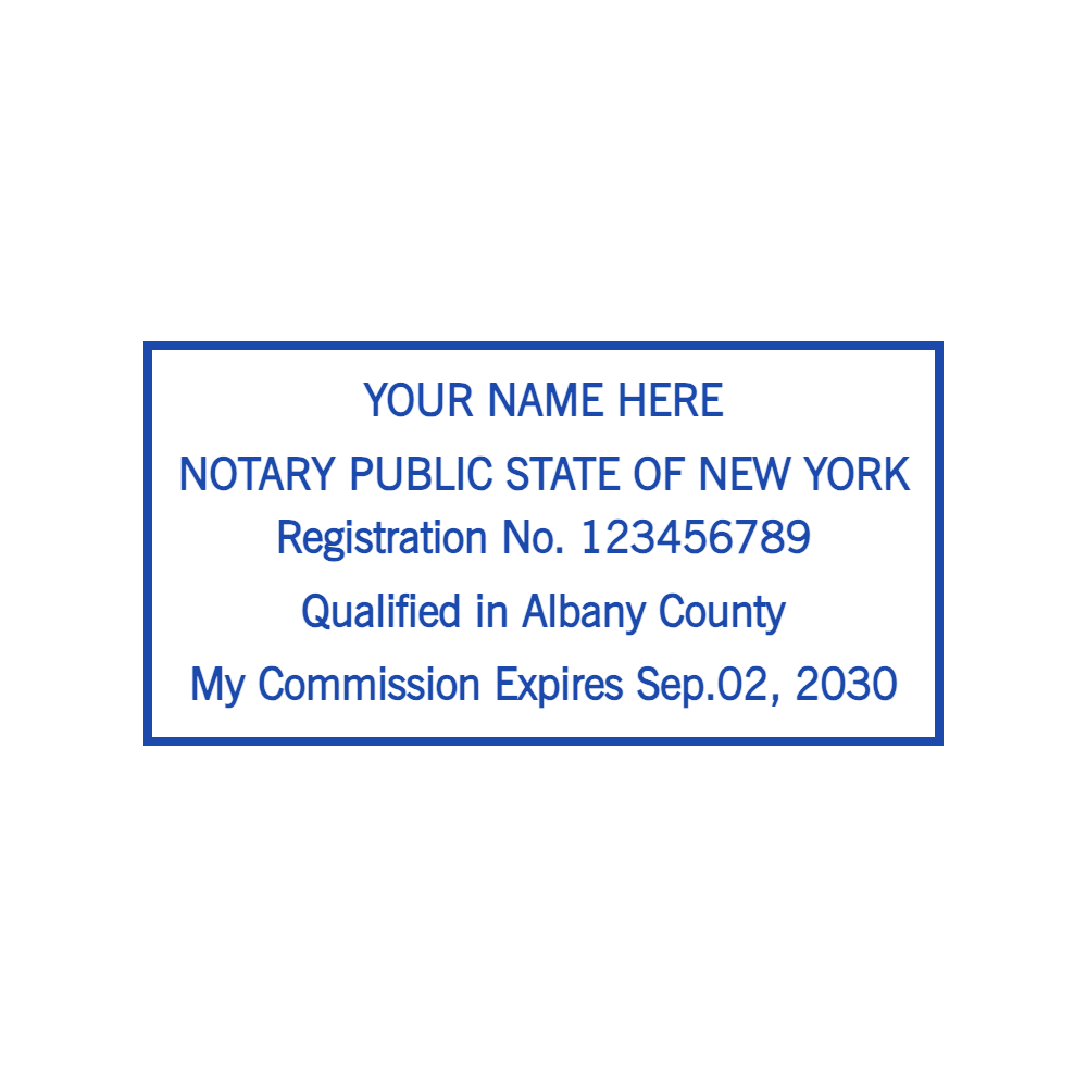 Rectangular 3x1 Inch Rectangular New York Notary Stamp Without Emblem by StampCreatorOnline — 070