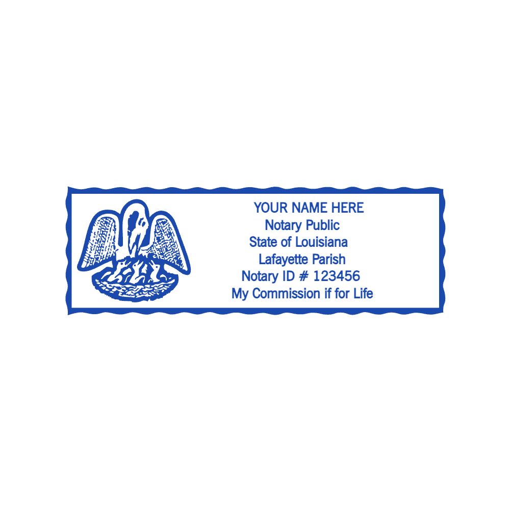 Rectangular Custom 3x1 Inch Rectangular Louisiana Notary Stamp by StampCreatorOnline — 071