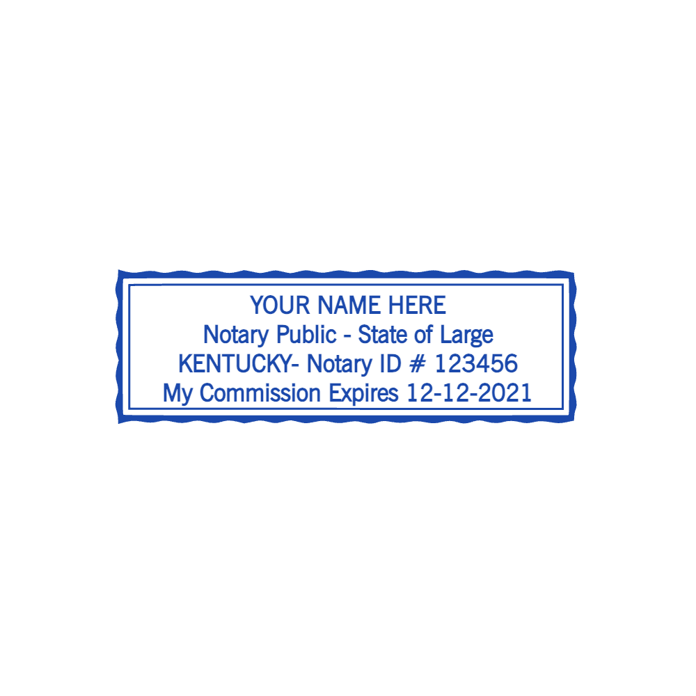 Rectangular 3x1 Inch Rectangular Kentucky Notary Stamp by StampCreatorOnline — 072