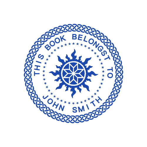 Round Library Stamp and Bookplate by StampCreatorOnline — 076