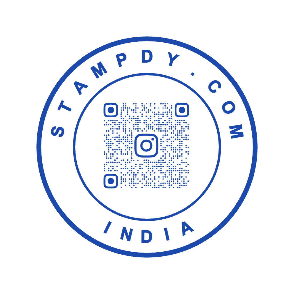 Round Corporate Stamp for QR Code by StampCreatorOnline — 087