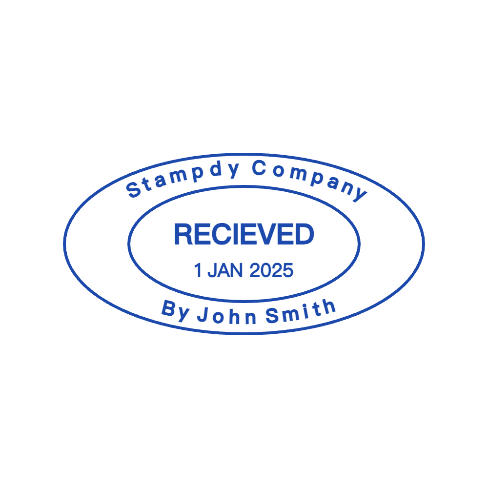 Round Received Stamp Layout by StampCreatorOnline — 091