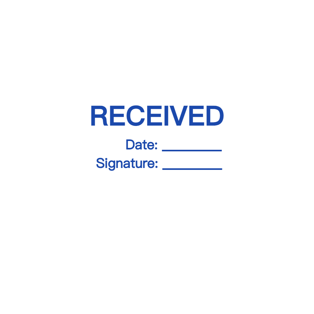 Rectangular Received Stamp Signature and Date by StampCreatorOnline — 093