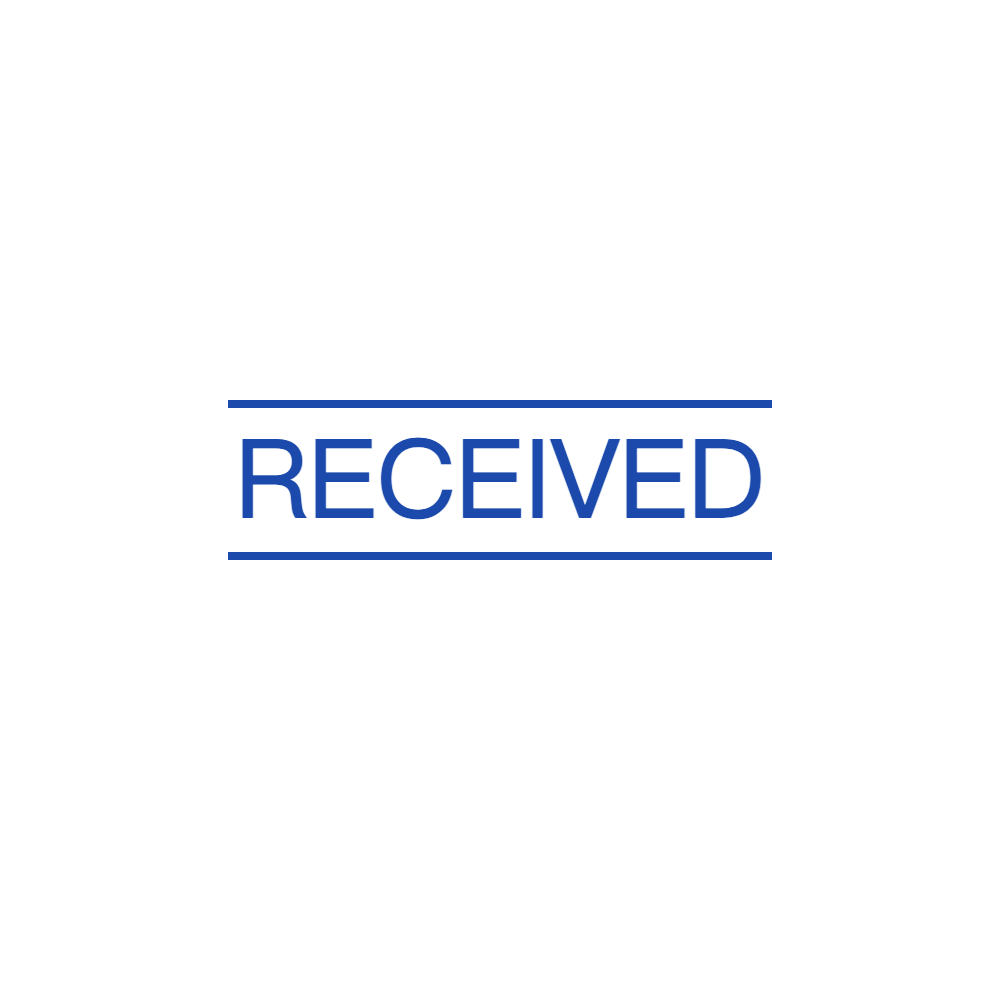 Rectangular New Received Text Stamp by StampCreatorOnline — 095