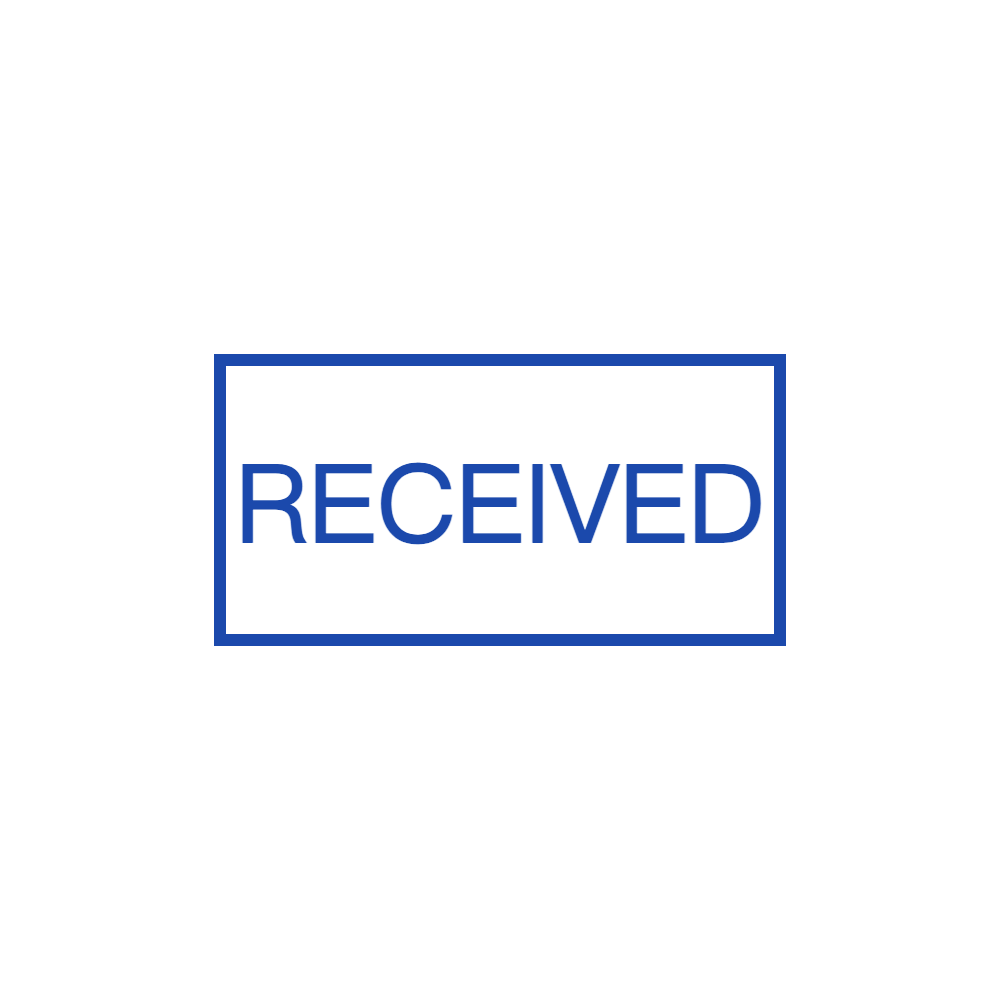 Rectangular Received Office Stamp by StampCreatorOnline — 096