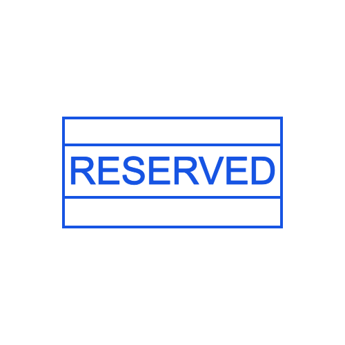 Rectangular Text Stamp with Text: Reserved by StampCreatorOnline — 102