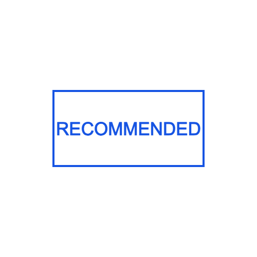 Rectangular Text Stamp with Text: Recommended by StampCreatorOnline — 104