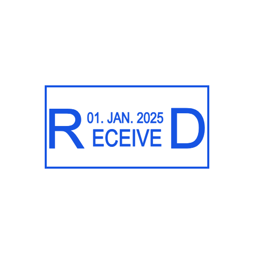 Rectangular Received Date Stamp by StampCreatorOnline — 108