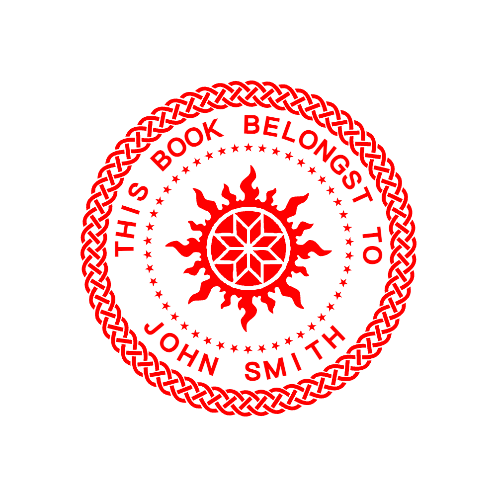Round Red Stamp and Book by StampCreatorOnline — 119