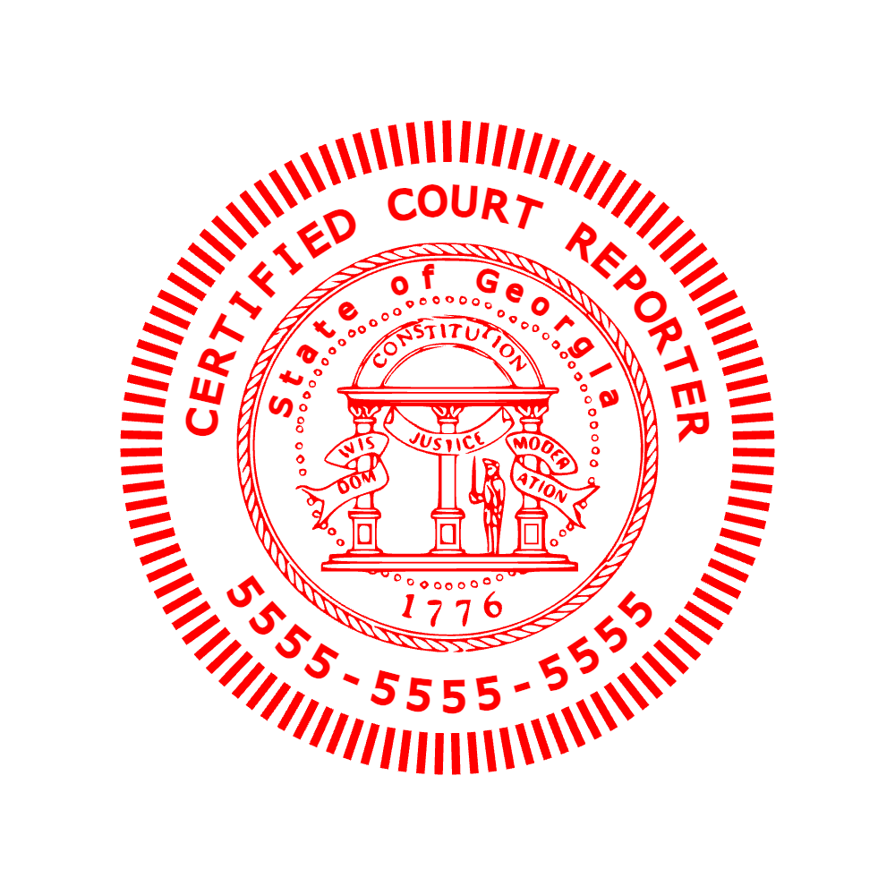 Round Red Circle Stamp with Text State by StampCreatorOnline — 121