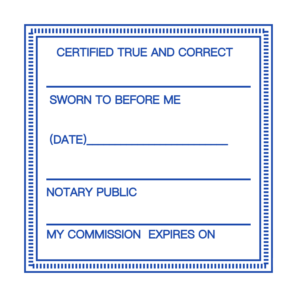 Rectangular Notary Commission Certification Seal by StampCreatorOnline — 122