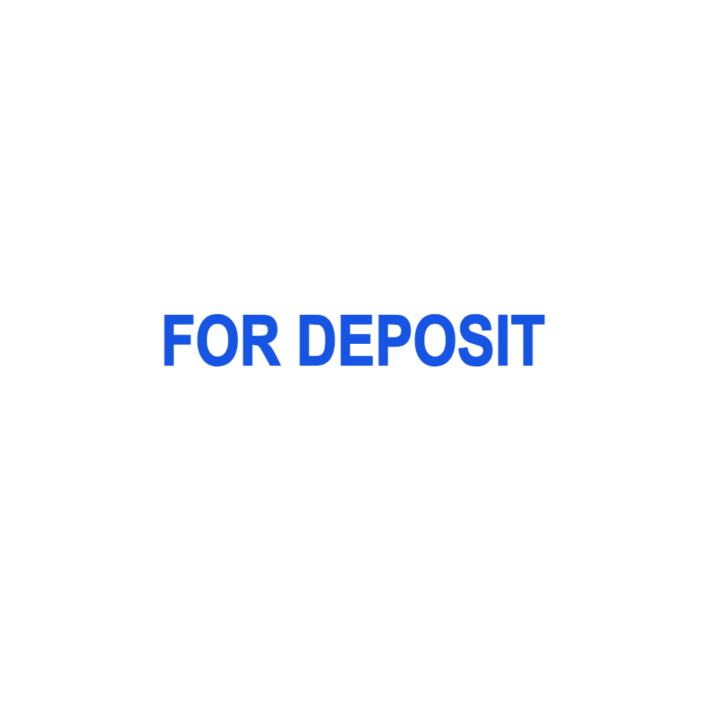 Rectangular Simple Deposit Only Stamp with Minimalist Layout by StampCreatorOnline — 125