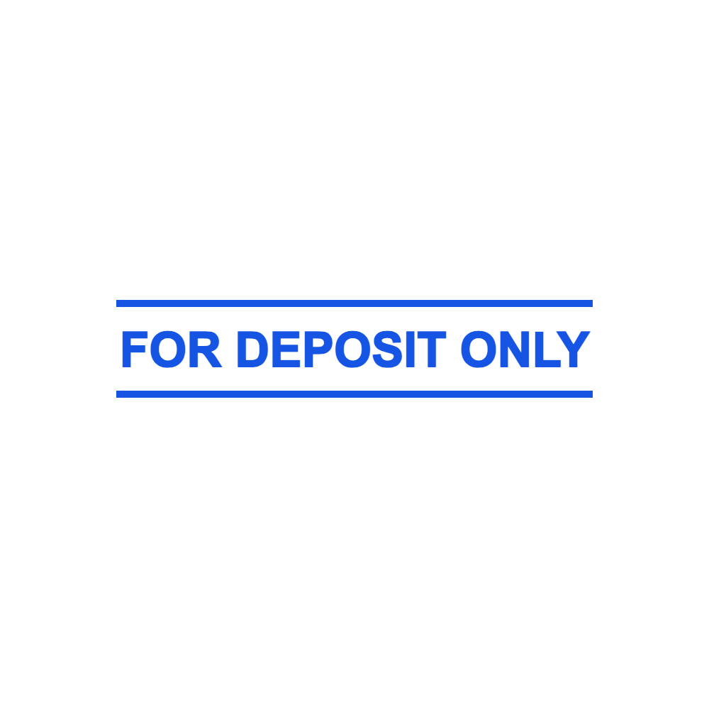 Rectangular Double-Line Deposit Only Stamp by StampCreatorOnline — 127