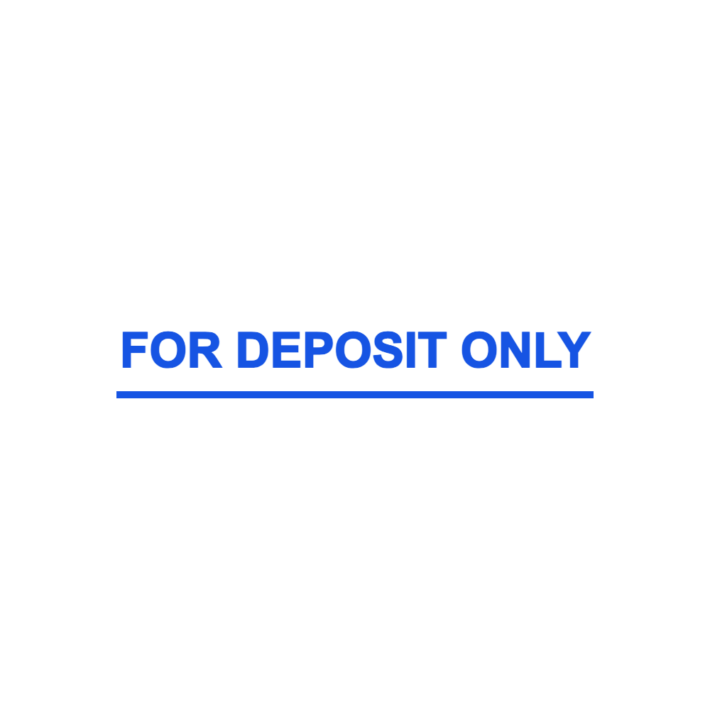 Rectangular Single-Line Deposit Only Stamp by StampCreatorOnline — 128
