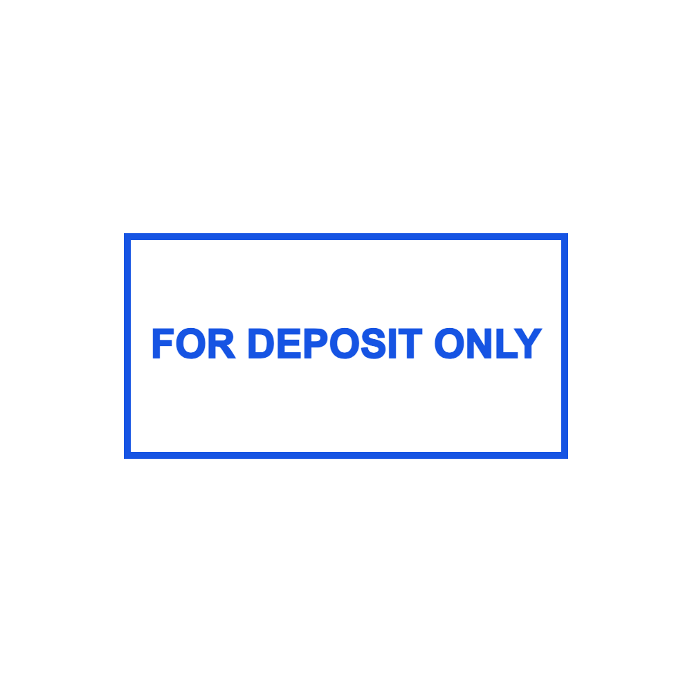 Rectangular Deposit Only Stamp with Square Border by StampCreatorOnline — 129