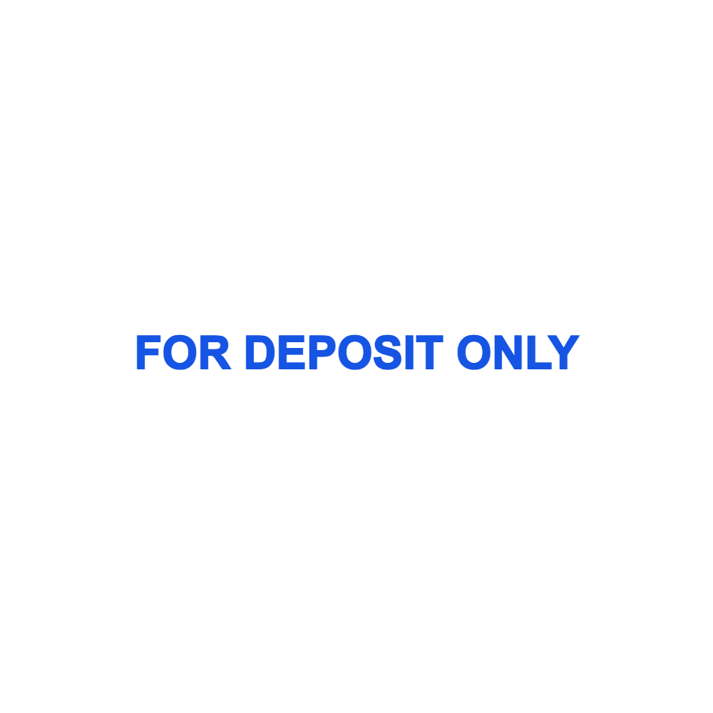 Rectangular Minimal Text Deposit Only Stamp by StampCreatorOnline — 130