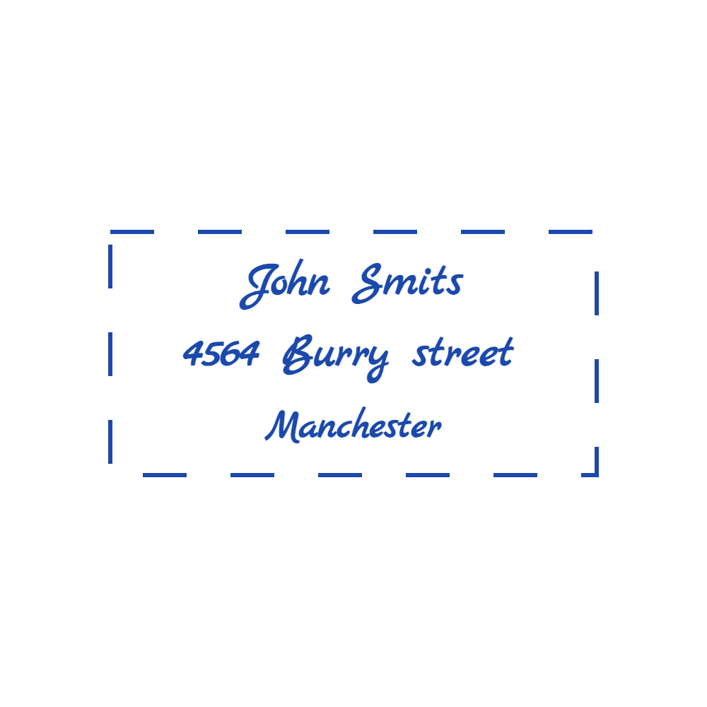 Rectangular Address Stamp by StampCreatorOnline — 132