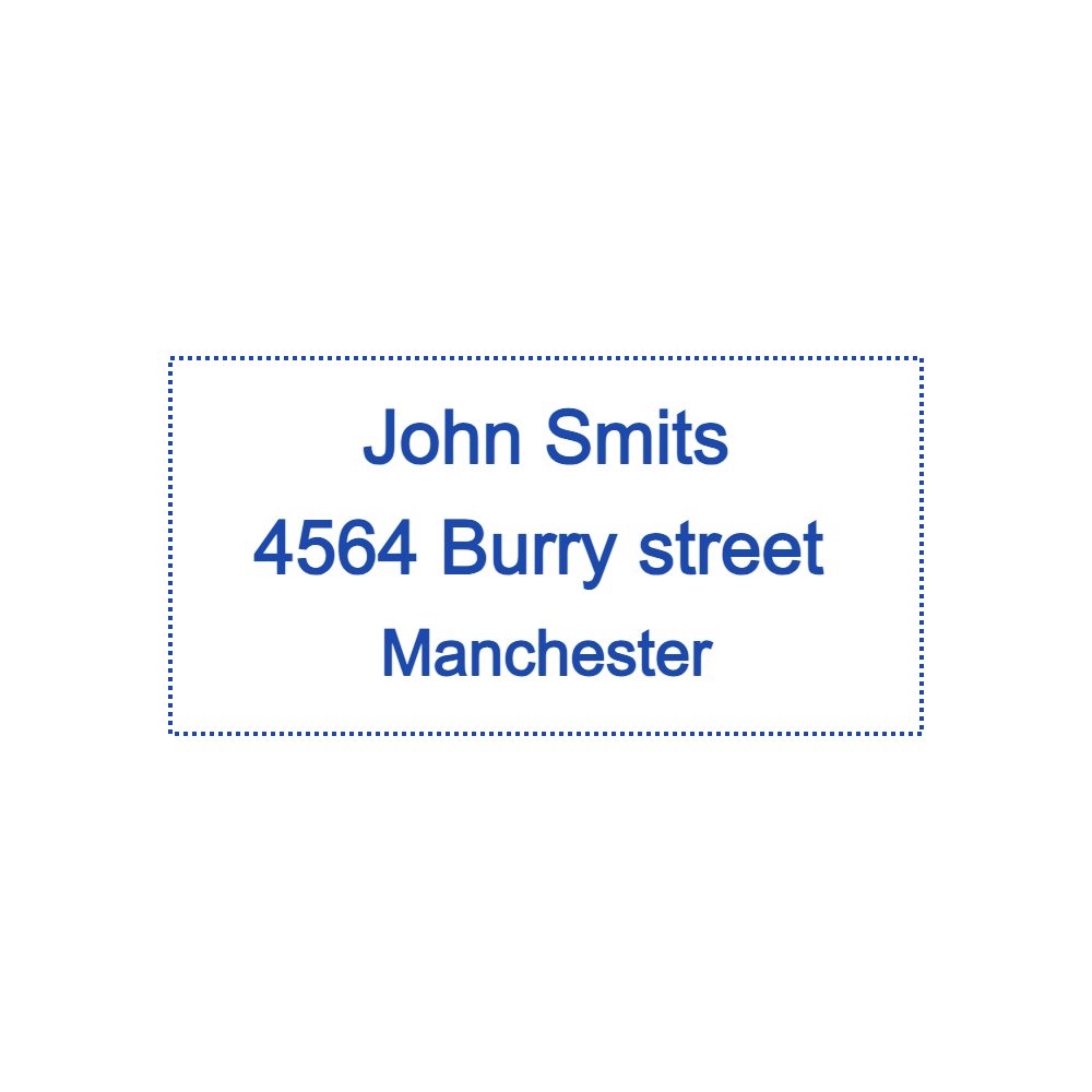 Rectangular Address Stamp by StampCreatorOnline — 133