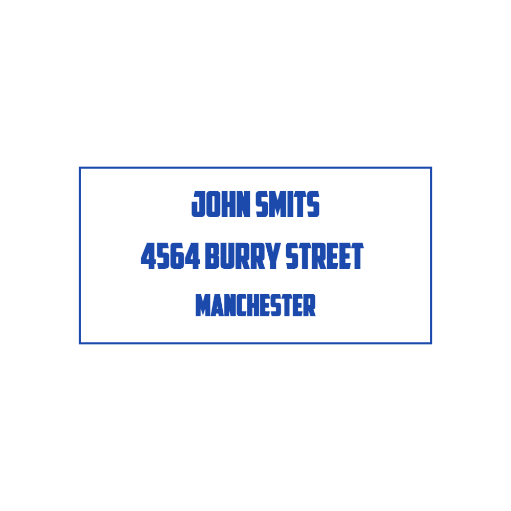 Rectangular Address Stamp by StampCreatorOnline — 134