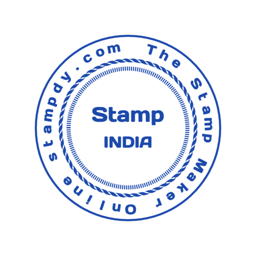Round India Stamp by StampCreatorOnline — 136