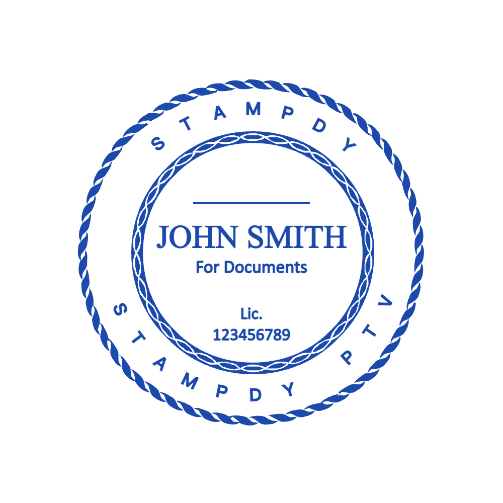 Round License and Document Seal by StampCreatorOnline — 144
