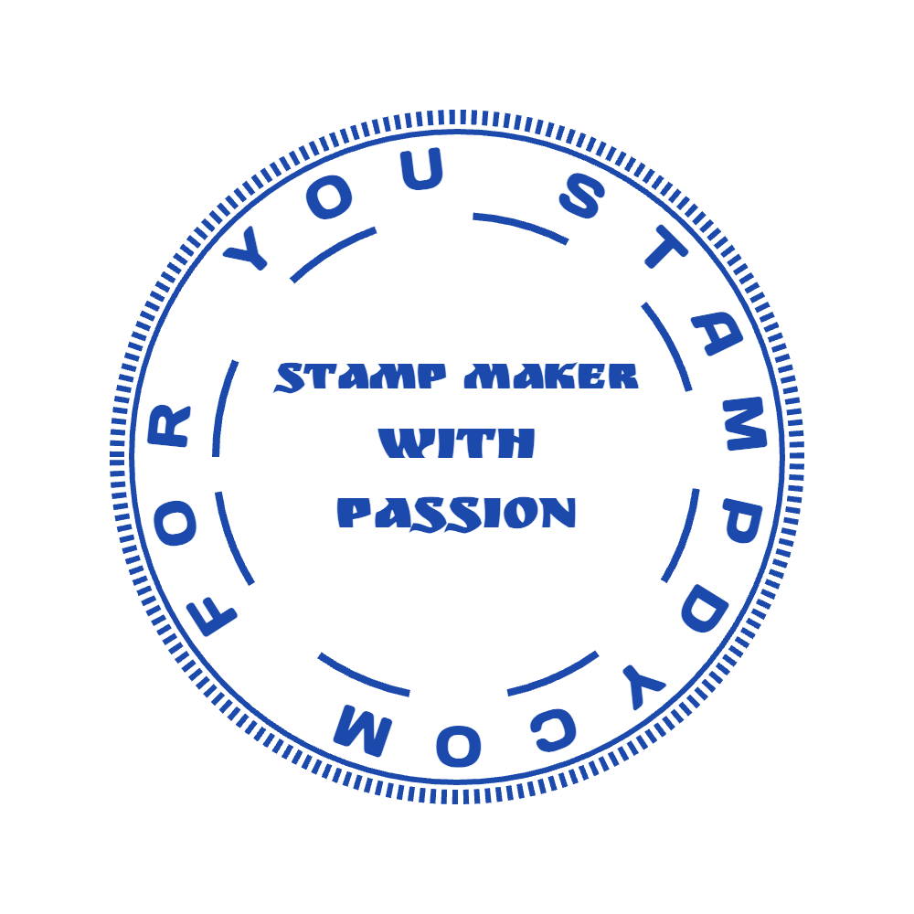 Round Custom Rubber Stamp with Editable Text by StampCreatorOnline — 156