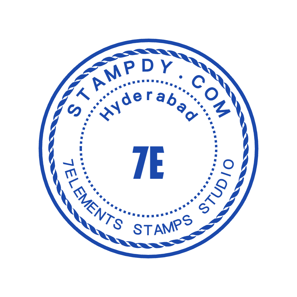 Round Custom Rubber Stamp with Logo by StampCreatorOnline — 157