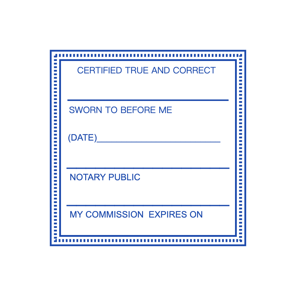 Rectangular Notary Public Certification Stamp by StampCreatorOnline — 162
