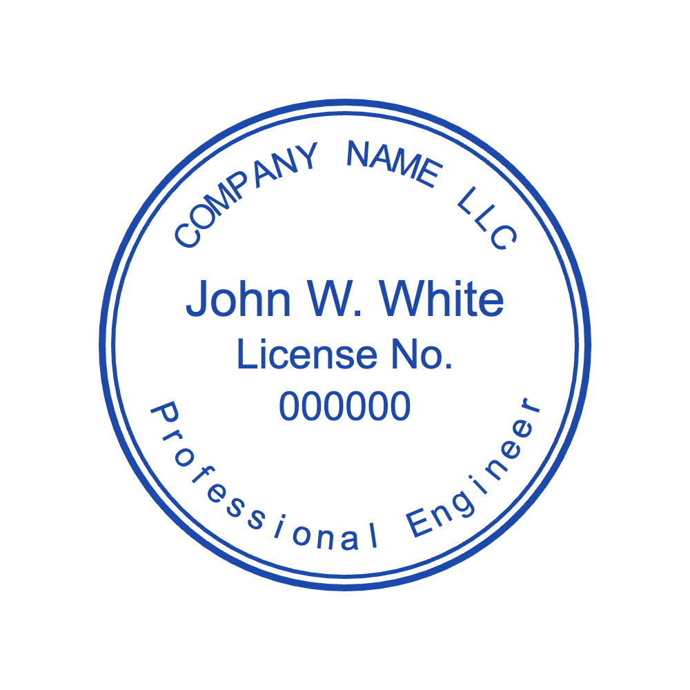 Round Professional Engineer Seal Stamp by StampCreatorOnline — 165