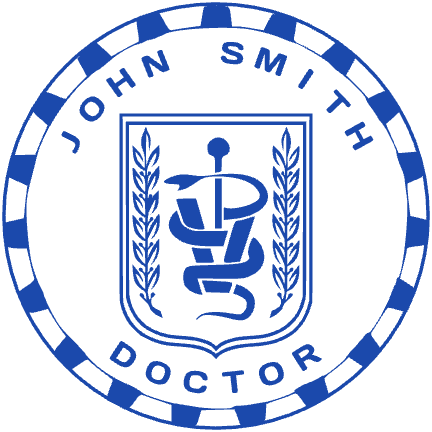 Round Doctor Name & Title Round Seal by StampCreatorOnline — 167