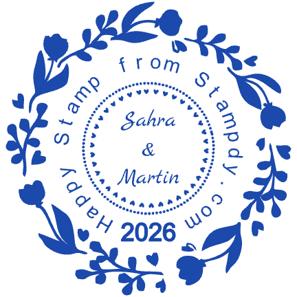 Round Martin & Sahra Wedding Date Seal by StampCreatorOnline — 176