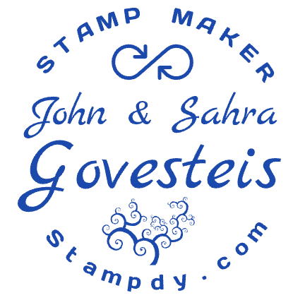 Round John & Sahra Wedding Logo Stamp by StampCreatorOnline — 178