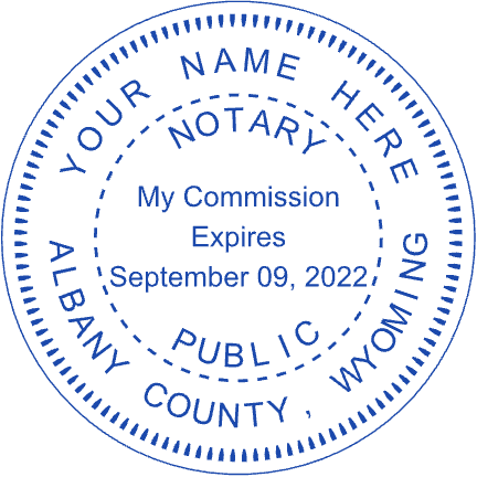 Round Albany County Wyoming Notary Stamp by StampCreatorOnline — 183