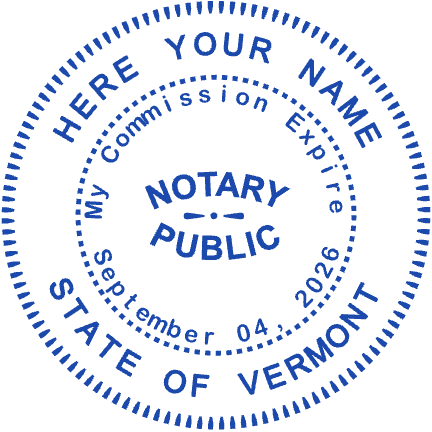 Round Vermont Notary Stamp by StampCreatorOnline — 184