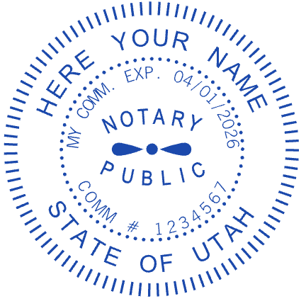 Round Utah Notary Stamp by StampCreatorOnline — 185