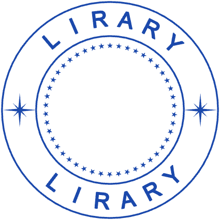 Round Star Circle Library Seal Stamp by StampCreatorOnline — 188
