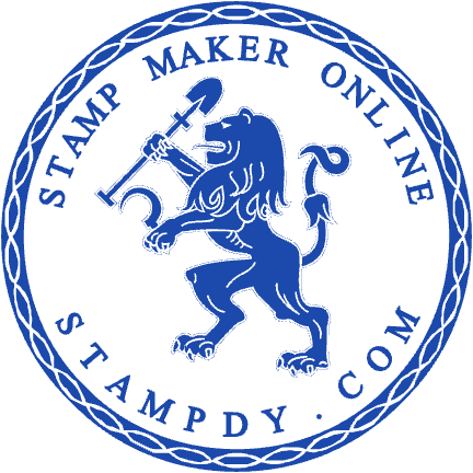 Round Lion Crest Company Seal by StampCreatorOnline — 210