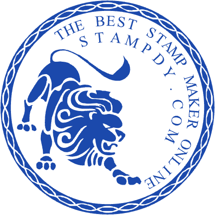Round Lion Emblem Company Seal by StampCreatorOnline — 211