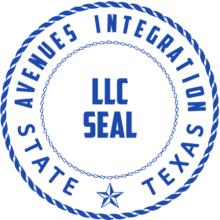 Round Avenues Integration Texas LLC Seal by StampCreatorOnline — 223