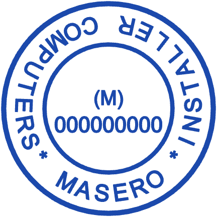 Round Masero Installer Computers Seal by StampCreatorOnline — 224