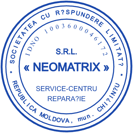 Neomatrix SRL Moldova service-centre seal preview by StampCreatorOnline
